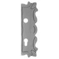 Štít 295x90x4mm s otvormi, otvor pre kľučku ø 20mm, zdobený, pravý, pre zámok ZM90/40H - slide 0