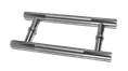 nerezové madlo na dvere (296mm / ø 25mm), na sklo 8-12mm, leštená / brúsená nerez K320 /AISI304 - slide 0