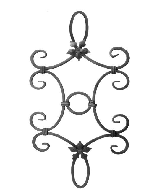 ornament H-790xL-380 mm, profil 12x12mm zdobený bez povrch. úpravy