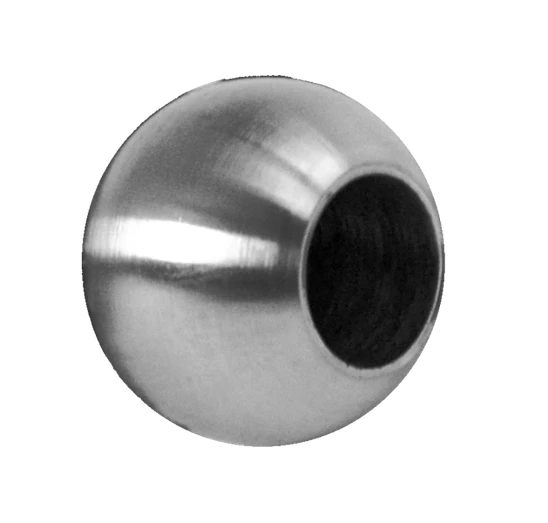 guľa koncová ø 20mm na trubku ø 12mm, otvor ø 12.2mm, brúsená nerez K320 /AISI316