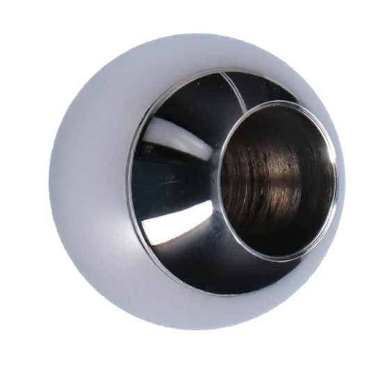 guľa koncová ø 25mm na trubku ø 12mm, otvor ø 12.2mm, leštená nerez /AISI304