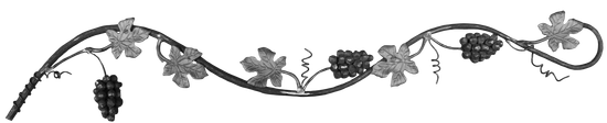 Kovářský ornament H 1250 x L 200 mm, 8, 10, 12, 16 mm
