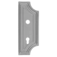 Štít 275x108x3mm s otvormi, rozteč 90mm, otvor pre kľučku ø 19,5mm, pravý, pre zámok ZM90/80 - slide 0