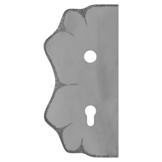 Štít 250x125x3mm s otvormi, otvor pre kľučku ø 19,5mm, zdobený, ľavý, pre zámok ZM90/80