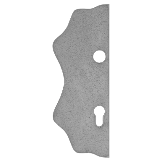 Štít 250x95x3mm s otvormi, rozteč 90mm, otvor pre kľučku ø 19,5mm, hladký, pre zámok ZM90/80