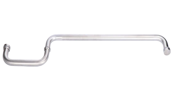 nerezové madlo na dvere (460mm / ø19mm), na sklo 8-12mm, brúsená nerez K320 /AISI304