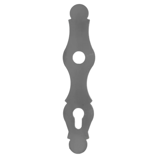 štít kovaný 240x52x3 mm, rozteč 90mm, otvor na kľučku ø20 mm