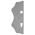 Štít 250x95x3mm s otvormi, rozteč 90mm, otvor pre kľučku ø 19,5mm, hladký, pre zámok ZM90/80 - slide 0