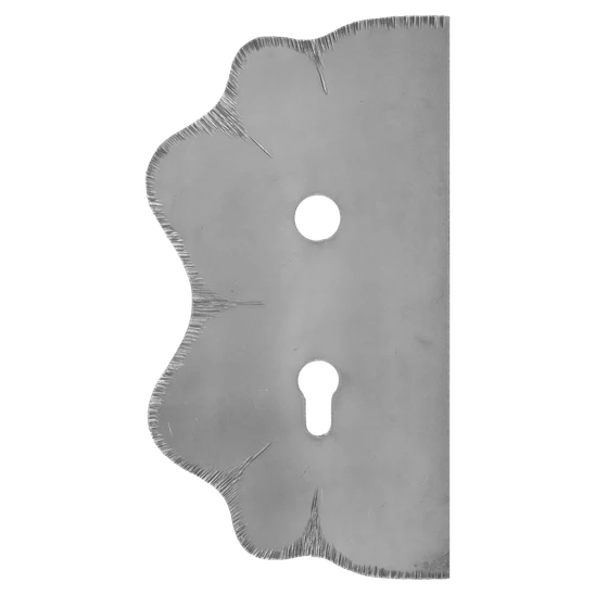 Štít 250x135x3mm s otvormi, rozteč 72mm, otvor pre kľučku ø 19,5mm, zdobený, ľavý, pre zámok ZMH331