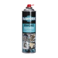 Multiwork sprej 500ml odstraňuje pozostatky oleja, prach, zapečené mazivá, nálepky, zvyšky lepiacich pások, zabraňuje korózii.Ochrání povrch kovov od hrdze. - slide 1