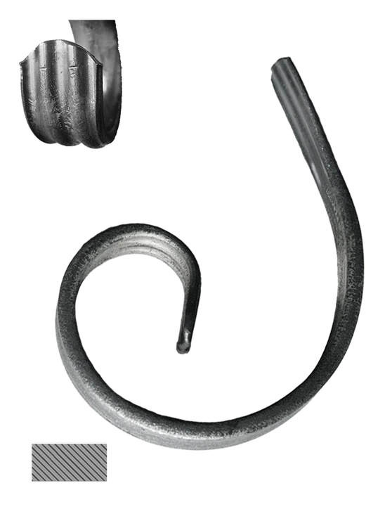 polkruh (100x120mm), 14x6mm, základné rozkutie