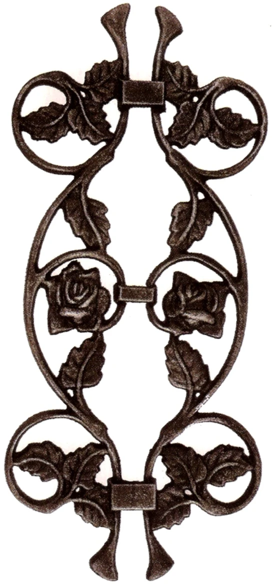 ornament ruža 400x190 mm, na tyč 12x12mm