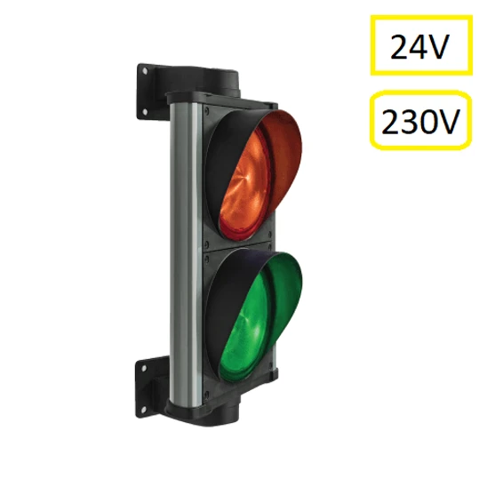 ASF Semafor ø120mm dvojkomorový, červená a zelená 18xLED 70Lux, hlinikový kryt, 0-230V AC/DC, IP66