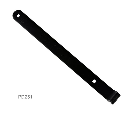 kovanie 400x35x4 mm, otvor pre čap ø 14mm, povrch čierny lak