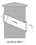 Schránka poštová, 275x90x400 mm, pre zabudovanie do múru, pre max širku 350mm, max. formát listu: A4, farba: čierna - slide 1