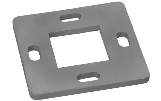 kotviaca platňa (90x90x4mm), otvor: 40.1x40.1mm, bez povrchovej úpravy /AISI304