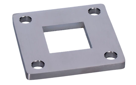kotviaca platňa (92x92mm), otvor:40.2x40.2mm, brúsená nerez K320 /AISI304