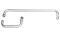 nerezové madlo na dvere (460mm / ø19mm), na sklo 8-12mm, brúsená nerez K320 /AISI304 - slide 1