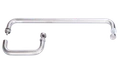 nerezové madlo na dvere (460mm / ø19mm), na sklo 8-12mm, brúsená nerez K320 /AISI304 - slide 1