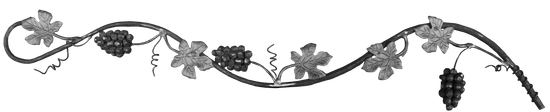 Kovářský ornament H 1250x L 200 mm, 8, 10, 12, 16 mm