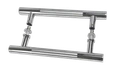 nerezové madlo na dvere (296mm / ø 25mm), na sklo 8-12mm, leštená / brúsená nerez K320 /AISI304 - slide 1