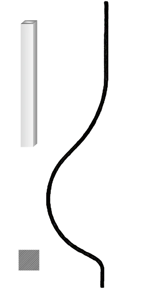 tyč 12x12mm, 1000x220mm