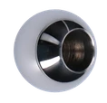 guľa koncová ø 25mm na trubku ø 12mm, otvor ø 12.2mm, leštená nerez /AISI304 - slide 0