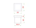 ukončenie na jokel 25x25x2.0mm, brúsená nerez K320 /AISI304 - slide 1