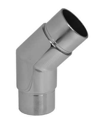 Spojka rohová 45 ° na trubku ø 42.4mm, leštěná nerez / AISI304
