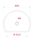 ukončenie madla na trubku ø 42.4mm pomocou skrutky, brúsená nerez K320 /AISI304 - slide 1