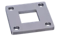 kotviaca platňa (92x92mm), otvor:40.2x40.2mm, brúsená nerez K320 /AISI304 - slide 0