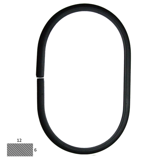 ovál (120x200mm), 12x6mm