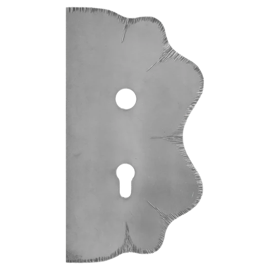 Štít 250x135x3mm s otvormi, rozteč 72mm, otvor pre kľučku ø 19,5mm, zdobený, pravý, pre zámok ZMH331