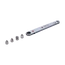 Špeciálna račňa bitov, ultratenká ; Výstupný šesťhran 6,3 mm (1/4`) ; vrátane 4 špeciálnych bitov: 2 x bity, drážkované: 3 - 5 mm,2 x Bity PH1 - PH2