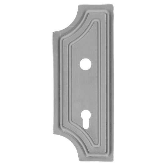 Štít 275x108x3mm s otvormi, rozteč 90mm, otvor pre kľučku ø 19,5mm, ľavý, pre zámok ZM90/80