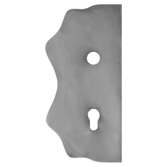 Štít 250x125x3mm s otvormi, rozteč 90mm, otvor pre kľučku ø 19,5mm, hladký, obojstranný (pravý aj ľavý), pre zámok ZM90/80
