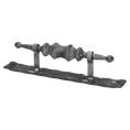 Úchyt kovaný 280x90mm, odsadenie 61mm, bez povrchovej úpravy - slide 0