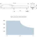 WINGO pohon pre krídlovú bránu do 2m/krídlo, WG2024 (24V, 85W, 1500N) - slide 2