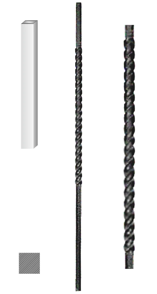 stĺp zabradlia 25x25mm, 1300mm
