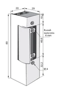 elektrozámok s odblokovaním, 12-24V AC/DC obojstranný - slide 1