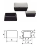 krytka plastová A-40mm x B-100mm