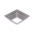 Krytka plechová, 100x100x29mm, diera:42x42mm, výlisok - slide 1