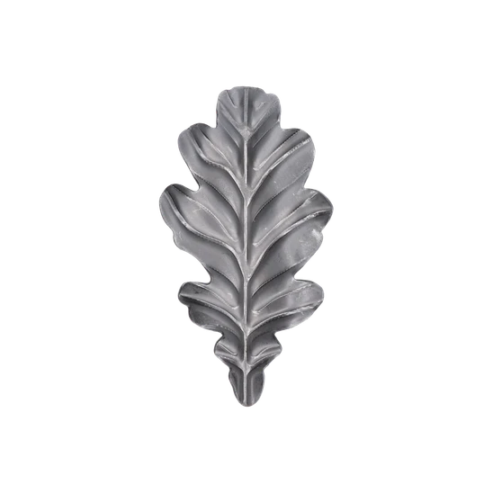 dubový list 145x75x2mm, materiál plech bez povrchovej úpravy