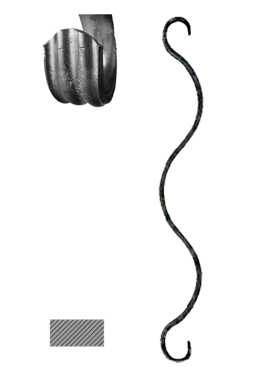 prvok (380x50mm), 12x6mm, základné rozkutie